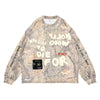 Camouflage Foam Print Cut Retro Long Sleeve Sweatshirts