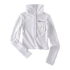 Pokiovo Spice Girl Design Sense Waist Slim High Neck Long Sleeve