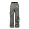 MADEEXTREME Washed Multi-bag Tooling Straight Casual Pants