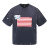 BLACKENERGY Retro Washed Old Ink Splash Cloth Short-sleeved T-shirt