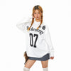 BLACKBB Letter Print V-neck Loose Long Sleeve