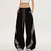 Jimmy Contrast Striped Wide Leg Scimitar Sweatpants
