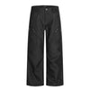 11KN Loose Versatile Straight Cow Black Jeans