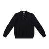 Old Qianfeng Simple Pit Strip Casual Solid Color Lapel Sweater Knitted Sweater