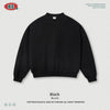 BE Ribbed Crew Neck Sweater Flower Yarn Straight Pants Set