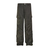 MADEEXTREME Pleated Layered Design Button Tooling Slacks