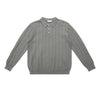 Lyocell Blended Vertical Strips Simple Loose Sweater Polo Shirt Knitted Top Autumn and Winter