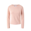UNF Straight Shoulder Lycra Cotton Stretch Crew Neck Long Sleeves in soft pink color, featuring long sleeves and a classic round neck.
