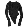 Pokiovo Hottie Onesie Slim Fit with Suspenders Long Sleeve T-shirt