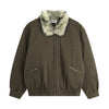 Vintage Simple Versatile Fur Collar Cotton Jacket