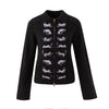 WHOLATE Light Asian Style Jacquard Kitten Hollow Lapel Knit Slim Sweater Jacket