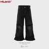 MIJKO Cargo Washed Old Removable Micro-pull Jeans
