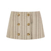 UNBDNS French Vintage Vertical Striped Low Waist Versatile Hip Bag Skirt