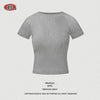 BE Women's Summer Crew Neck Women's T-Shirt Thin Front Shoulder Short Sleeves