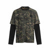 Jimmy Men's Clothing Camouflage Letter Embroidery Splicing Fake Two-piece T-shirt Sports Top