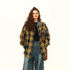 Jimmy Premium Loose Versatile Yellow Checked Shirt