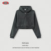 BE Solid Color Zipper Hooded Sweater Zipper