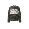 Camouflage Design Foam Print Waffle Long Sleeve T-Shirt
