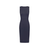 Jim Kennet One-Neck Sleeveless Slim-Fit Elastic Pleated Hip Wrap Dress