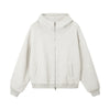 One-piece Fleece Double Zipper Hooded Jacket