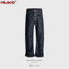 MIJKO Button BootCut Button Design Original Jeans