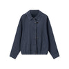 Inflation Washed Plane Button Lapel Denim Jacket
