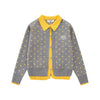 Fake Two-piece Cardigan Polka Dot Contrasting Sweater Knitted Sweater