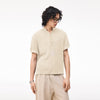 Following The Old Money Style Texture V-neck Cotton and Linen Shirt Half-sleeved T-shirt