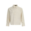 Jimmy Men's old money floral embroidered shirt in cream, featuring a classic collar and button-down front.