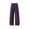 UNF Thickened Comfortable Loose Straight Casual Pants in purple color, designed for warmth and comfort during colder months.