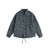 BTBDBTE Washed Plaid Long-sleeved Shirt