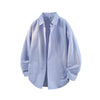 Inflation Windproof Striped Thin Cardigan Lapel Lining Long Sleeve