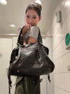 F383 Y2k Retro Old Fashion Large Capacity Bag Locomotive Bag Messenger Bag