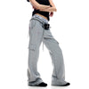 Jimmy Hot Diamond Cross Wide Leg Mopping Sweatpants