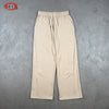 BE THRIVED Autumn and Winter Old Money Wind Flower Yarn Curved Bone-breaking Loose Straight Casual Trousers