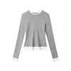 HeyHenry Fake Two Pieces Slim and Thin Long Sleeves
