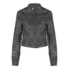 Strawberry Do Old Babes Stand-up Collar Pu Leather Jacket