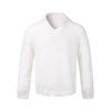 Solid Color Seagull Neck V-neck POLO Shirt Casual Long-sleeved Knitted Sweater