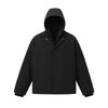 Inflation Fake Two Piece Fleece Short Wide Hooded Cotton Jacket