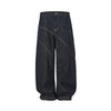 MADEEXTREME Denim Primary Color Denim High Loose Wide Leg Trousers