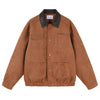Multi-pocket Imitation Suede Brown Tooling Jacket Retro Lapel Jackets