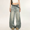 Jimmy Vintage Washed Crack Cleanfit Straight Jeans