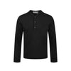 "Three-dimensional Vertical Henry Collar" Three-button Elegant Autumn Thin Blouse Long-sleeved T-shirt