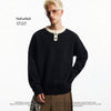 Jimmy Henry Collar Premium Lazy Pullover Knitted Sweater