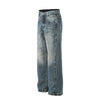 DC Vintage Niche Washed Blue Wide Foot Casual Pants