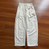 Following Lycra Elastane - Linen Blend  Old Money Drape Straight Trousers