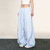 Jimmy Blue Striped Loose Lazy Wide Leg Casual Pants