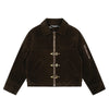 Jimmy Deconstructed Splicing Plane Buckle Suede Jacket