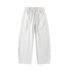 Following Elastic Waist Lace-up Loose Silhouette Lazy Style Casual Pants