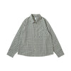 ROPUCHA Striped Plaid Cotton Long-sleeved Shirt
